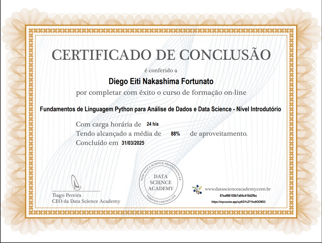 Certificado SENAI